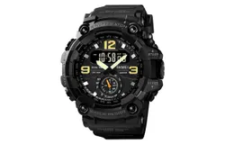 Men's Digital Sport Watch SKMEI Classic 5ATM Waterproof Sport Watch with Alarm Stopwatch LED Backlight Dual Display Electronic Analog Wrist Watch 12/ 24 Format