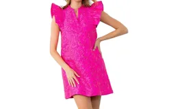Thml Flutter Sleeve Mini Dress In Pink