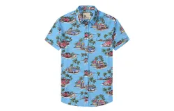 Hawaiian Shirt for Men&comma; Unisex Summer Beach Casual Short Sleeve Button Down Shirts&comma; Printed