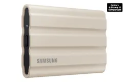 SAMSUNG T7 Shield Portable External Solid State Drive USB 3&period;2 1TB &comma; IP65 Water Resistant&comma; Compatible with PC &sol; Mac &sol; Android &sol; Gaming Consoles &lpar;MUPE1T0K&sol;AM&rpar;&comma; Beige&lpar;Renewed&rpar;