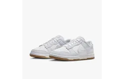 Nike Women&apos;s Dunk Low Premium Next Nature Sneaker In White&sol;football Grey-Gum Light Brown