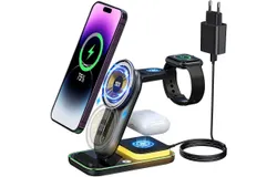 Cargador Inalámbrico&comma;Estación de Carga Inductiva 4 en 1&comma; Cargador por Inducción &lpar;Cargador Inalámbrico para Apple Watch y iPhone&comma;Cargador MagSafe&sol;Estación de Carga Apple Watch y iPhone&sol;Estación de Carga Inalámbrica Inductiva Ajustable&sol;Soporte de Carga Inalámbrica Rápida para iPhone14&sol;13&sol;12&sol;11&sol;Pro&sol;Max&sol;Mini&sol;XS&sol;XR&sol;X&sol;8&sol;Plus Series&comma; Apple Watch Ultra&sol;8&sol;7&sol;6&sol;Se&sol;5&sol;4&sol;3&sol;2&comma;AirPods 3&sol;2&sol;Pro&comma;Samsung Galaxy S23 S22 Ultra S21 S20 Z Flip 4 3 Z Fold 4 3 Note20 Samsung&sol;HUAWEI&sol;XIAOMI series&comma;Huawei con QC con 18W QC&sol;3&period; 0 Adaptador&rpar;