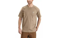 Carhartt Men&apos;s Force Cotton Short Sleeve T-Shirt In Khaki