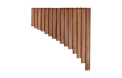 Muslady 15 Pipe Pan Flute G Key Pan Pipes Natural Bamboo Panpipes Chinese Traditional Woodwind Instrument with Carry Bag