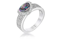 1&period;6 Ct Mystic Oval CZ Ring