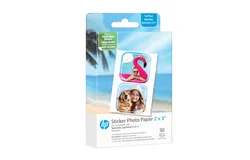 HP Sprocket 2x3” Premium Zink Pre-Cut Sticker Photo Paper&comma; 30 Sheets&comma; Compatible with HP Sprocket Photo Printers