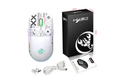 Tri-mode 2&period;4G water transfer wireless mouse RGB luminous wireless gaming TYPE-C rechargeable mouse