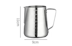 Milk Foam Can Latte Cup - Stainless Steel Can Latte Art Espresso Machine Accessories Steam Can Cappuccino Milk Foam Cup &lpar;with scale 600 ml&rpar;
