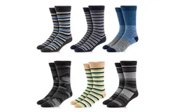 Gallery Seven Men&apos;s Funky Colorful Dress Socks 6 Pack-Suave Collection-10-13