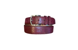 W&period; Kleinberg Red Bison Leather Belt In Red