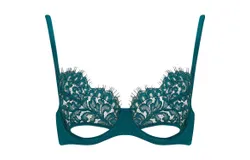 Coco De Mer Titania Balcony Bra In Green