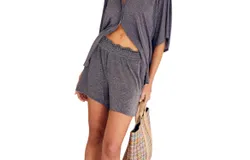 Momoni Lurex Bee Shorts In Blue