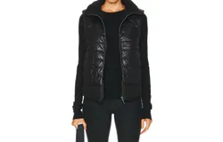 Varley Ellis Reversible Quilt Gilet Vest In Black
