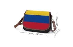 Flag of Colombia Vintage Crossbody Bag for Women Medium Leather Hobo Bags Shoulder Bag Classic City Leather Satchels