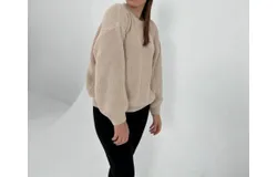 A Basic Brand Women&apos;s Cotton Sweater In Beige
