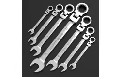 12-piece set of movable head ratchet wrench set with hanging bag&comma; fully polished CRV72 teeth car repair tools-780728421983