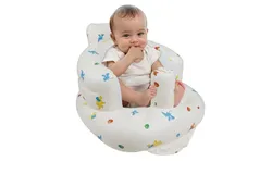Inflatable Baby Chair with Built in Pump for Babies 3 Months & Up&comma; Baby Floor Seats for Sitting Up&comma; Blow Up Baby Seats for Infants Dinosaur