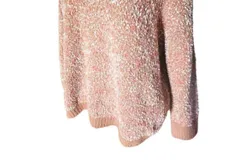 Entro Marled Shine Cozy Sweater In Brown&sol;pink