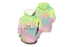I am Kenough Hoodie 3D Tie Dye Print Long Sleeve Hoodie Pullover for Men Women 6XL Green