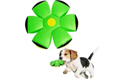 Pet Toy Flying Saucer Ball&comma; Flying Saucer Ball Dog Toy with 3 Light for Interactive Dog&comma;Cats&comma; Children's Foot Ball&comma;Outdoor Games&comma;Camping Games-Green