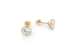 Jessica Elliot Women&apos;s Vermeil "soli" Studs Cubic Zirconia In Gold