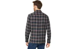 Vince Men Kingston Plaid Long Sleeve Coastal&sol;Brickman Red Flannel Button Down