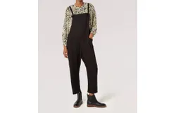 Apricot Linen Jumpsuit In Black