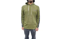 Tommy Hilfiger Long Sleeve Hoodie In Moss