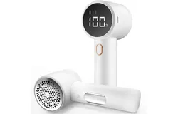 Fabric Shaver, Lint Remover Rechargeable, Electric Portable Sweater Defuzzer with 3 Speeds, 6 Leaf Blades, Digital LED Display to Remove Pilling for Clothes, Furniture, Sweater, Couch, Blanket