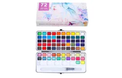 Solid Watercolor Paint Set 72 Colors  Neutral Packaging Watercolor Pearlescent Color Fluorescent Color