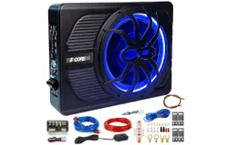 10 inch Slim Under Seat Car Audio Subwoofer 800W Built in Amplifier Sub Woofer LED Light