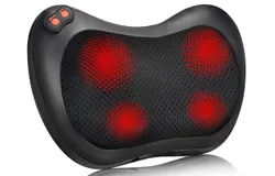 Shiatsu Back and Neck Massager with Heat&comma; Deep Tissue Kneading&comma;Electric Massage Pillow for Back&comma;Shoulders&comma;Legs&comma;Foot&comma;Body Muscle Pain Relief&comma;Use at Home&comma;Car&comma;Office