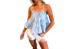 Idem Ditto Tessa Tiered Top In Blue