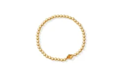 Kendra Scott Woman&apos;s Beaded Stretch Bracelet In Gold & Marbled Amber Illusion