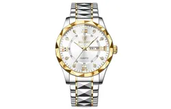 FILIEKEU Quartz Watch For Man B2521 Casual Stainless Watch Waterproof Men Watch Calendar Chronograph Waterproof Sport Analog Quartz Watches Dial Fashion Wristwatch for Men