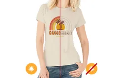Women Crew Tee - Sunshine - Beige by DelSol for Women - 1 Pc T-Shirt &lpar;Large&rpar;