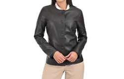 Nine West No Collar Jacket In Brown