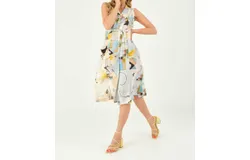 Dolcezza Lori Sleeveless Dress In Off-White&sol;multi