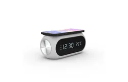 New 15W wireless charging clock alarm clock thermometer Wireless charging time display wireless charging