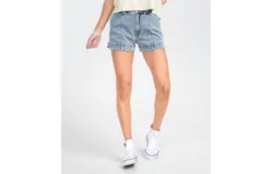 Southern Shirt Company Nym 90S Knit Denim Shorts In Faded Denim