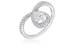 1&period;5Ct Chevron Ring With CZ
