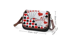 CASINO NIGHTS RED HEARTS FLUSH Vintage Crossbody Bag for Women Medium Leather Hobo Bags Shoulder Bag Classic City Leather Satchels