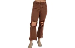 Risen Hailey Straight Jeans In Espresso