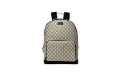 Gucci GG Supreme Canvas and Black Trim Backpack 406370
