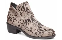 Me Too Zest Cool Snake Ankle Booties In Grey