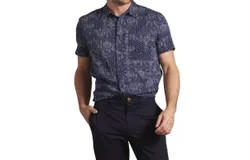 Grayers Bedford Textured Printed Shirt In Bandana Print