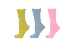 Cable Pattern Crew Bamboo Women Socks in 3 pair pack