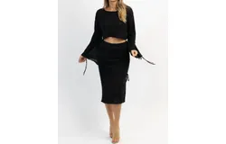 Mable Santa Luz Skirt Set In Black