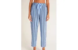 Z Supply Mila Stripe Pant In Captain Navy