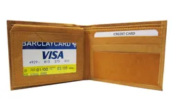 Wallet Leather Bi-Fold Tan
